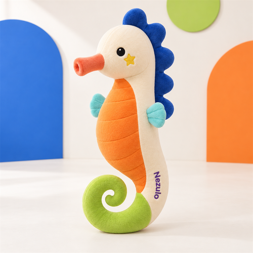 Nezulo Coral Curl Seahorse Plush main plush character view