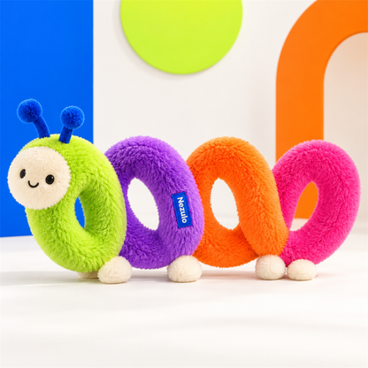 Nezulo Loop-Dee Caterpillar Plush detail and room view