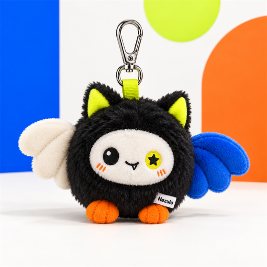 Nezulo Night Wing Cat Plush Charm main plush character view
